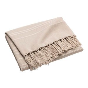 Béžový bavlnený pléd 125x150 cm Lilia – douceur d'intérieur vyobraziť