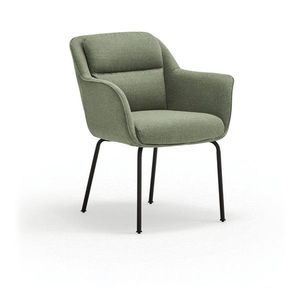 Zelené čalúnené jedálenské kreslo s podrúčkami Sadira – Teulat vyobraziť