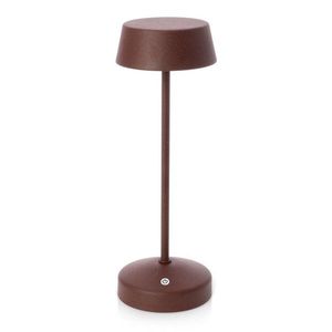 Hnedá kovová LED stolová lampa so stmievačom/s bezdrôtovou nabíjačkou s plastovým tienidlom (výška 33 cm) Esprit – Bizzotto vyobraziť