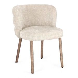 Béžová čalúnená jedálenská stolička Ilma – Bizzotto vyobraziť