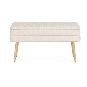 Biela polstrovaná lavica Olga – Bizzotto vyobraziť