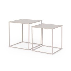 Béžové kovové konferenčné stolíky v súprave 2 ks 38x38 cm Alrik – Yes Everyday vyobraziť