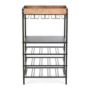 Čierna kovová vinotéka počet fliaš 15, 48, 5x84, 5x34 cm Isaac – Yes Everyday vyobraziť