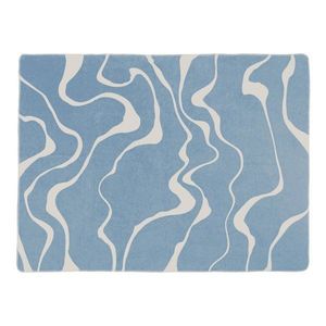 Modrá/krémovobiela deka 150x200 cm Felu – noo.ma vyobraziť