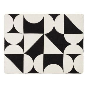 Čierna/krémovobiela deka 150x200 cm Tul – noo.ma vyobraziť