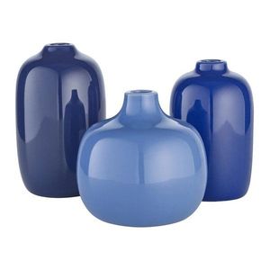 Modré keramické súprava váz 3 ks (výška 9 cm) Ceola – Blomus vyobraziť