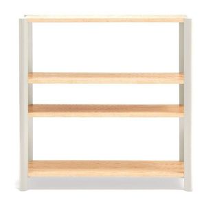 Krémovobiely/v svetlo prírodnej farbe regál v dekore duba 126x128x43 cm Bona – Teulat vyobraziť