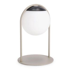 Taupe LED stolová lampa so stmievačom s plastovým tienidlom (výška 21 cm) Pansy – Bizzotto vyobraziť