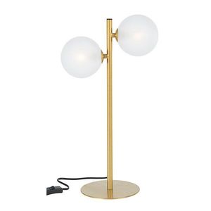 Oceľová stolová lampa v zlatej farbe so skleneným tienidlom (výška 54 cm) Balls – Bizzotto vyobraziť