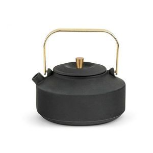 Čierna kanvica na čaj z liatiny so sitkom 1 l Shangdong – Bredemeijer vyobraziť