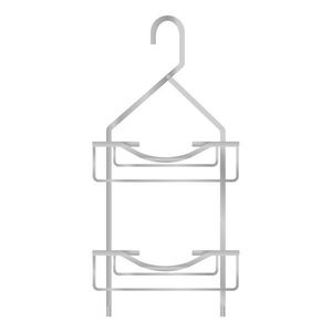 Závesná hliníková kúpeľňová polička v lesklej striebornej farbe Filaire Aluminium – douceur d'intérieur vyobraziť