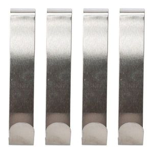 Závesné kovové háčiky v súprave 4 ks v lesklej striebornej farbe Fixeo – douceur d'intérieur vyobraziť