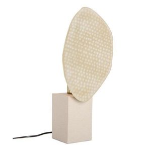 Béžová kovová stolová lampa s kovovým tienidlom (výška 46 cm) Neev – Bizzotto vyobraziť