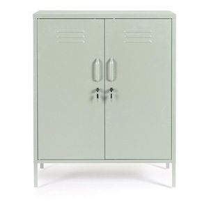 Šalviová zelená kovová uzamykateľná skrinka 80x101, 5x40 cm Cambridge – Yes Everyday vyobraziť