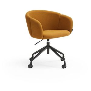 Čalúnená kancelárska stolička v horčicovej farbe Add – Teulat vyobraziť
