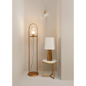 Kovová stolová lampa v zlatej farbe s textilným tienidlom (výška 61 cm) Tripura – Bizzotto vyobraziť