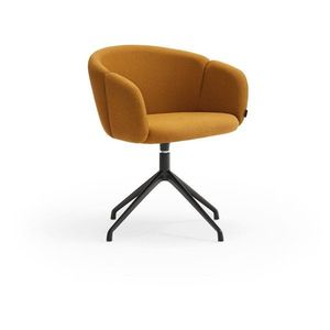 Čalúnené jedálenské kreslo s podrúčkami v horčicovej farbe Add – Teulat vyobraziť