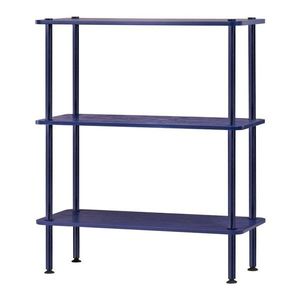 Modrý regál v dekore duba 80x90, 5x35 cm Teidi – noo.ma vyobraziť