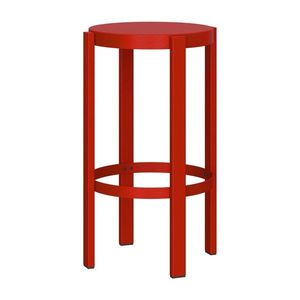 Červená oceľová barová stolička (výška sedadla 65 cm) Doon – noo.ma vyobraziť