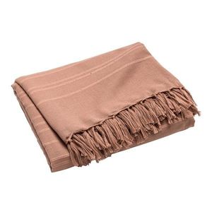 Bavlnený pléd v terakotovej farbe 125x150 cm Lilia – douceur d'intérieur vyobraziť