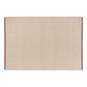 Červený/béžový ručne tkaný vlnený koberec 170x240 cm Lenu – noo.ma vyobraziť