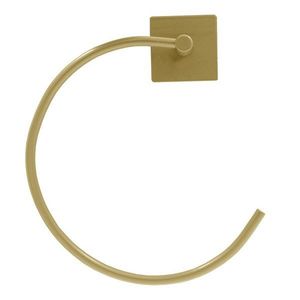 Kovový držiak na uteráky bez vŕtania v matne zlatej farbe Fixeo – douceur d'intérieur vyobraziť