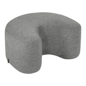 Sivý vlnený taburet Ü – noo.ma vyobraziť