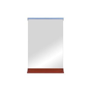 Nástenné zrkadlo s poličkou s dreveným rámom 50x75 cm Lun – noo.ma vyobraziť