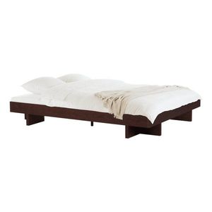 Hnedá dvojlôžková posteľ z MDF v dekore jaseňa bez čela s roštom 180x200 cm Kito – noo.ma vyobraziť