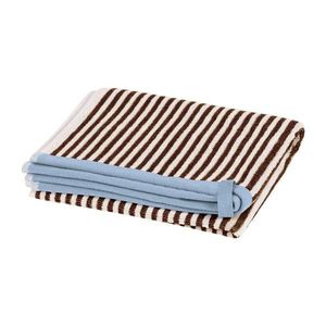 Hnedý/krémovobiely froté bavlnený uterák 50x80 cm Gobo – noo.ma vyobraziť