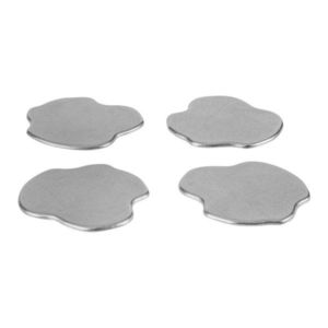 Kovové tácky v súprave 4 ks v striebornej farbe Plama – noo.ma vyobraziť