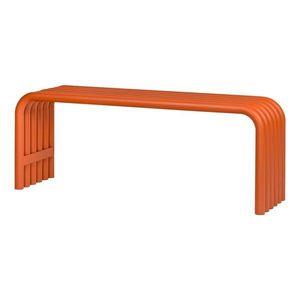 Oranžová kovová záhradná lavica Nokk – noo.ma vyobraziť