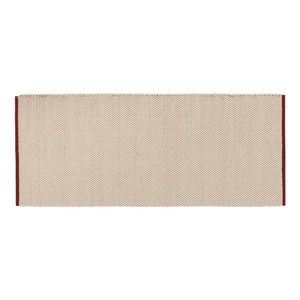 Červený/béžový ručne tkaný vlnený behúň 80x170 cm Lenu – noo.ma vyobraziť