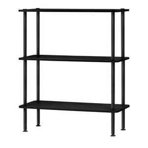 Čierny regál v dekore duba 80x90, 5x35 cm Teidi – noo.ma vyobraziť