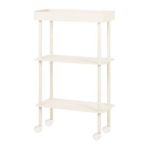 Béžový kovový pojazdný regál 60x97x30 cm Nolle – noo.ma vyobraziť