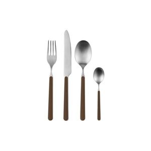 Hnedý/v striebornej farbe antikoro príbor 4 ks pre 1 osobu Noli – noo.ma vyobraziť