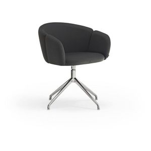 Čierne čalúnené jedálenské kreslo s podrúčkami Add – Teulat vyobraziť