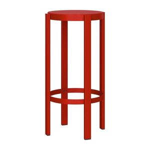 Červená oceľová barová stolička (výška sedadla 75 cm) Doon – noo.ma vyobraziť