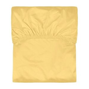 Žltá napínacia bavlnená plachta 180x200 cm Oba – noo.ma vyobraziť