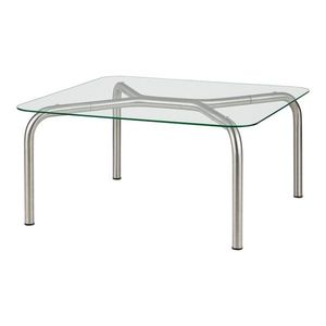 Konferenčný stolík so sklenenou doskou v striebornej farbe 60x80 cm Uku – noo.ma vyobraziť