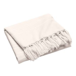 Krémovobiely bavlnený pléd 125x150 cm Lilia – douceur d'intérieur vyobraziť