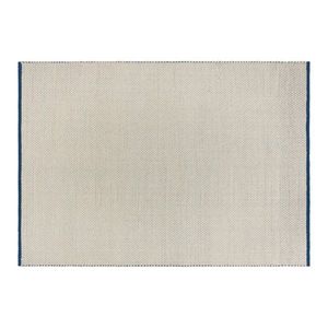 Modrý/béžový ručne tkaný vlnený koberec 140x200 cm Lenu – noo.ma vyobraziť