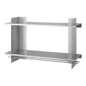Poschodová kovová polica v striebornej farbe 70 cm Tivo – noo.ma vyobraziť