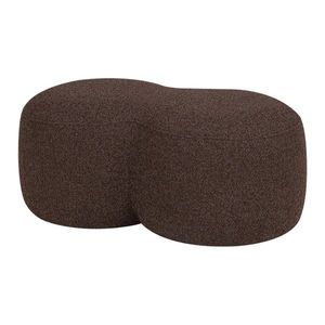 Tmavohnedý taburet z textílie buklé Umbo – noo.ma vyobraziť