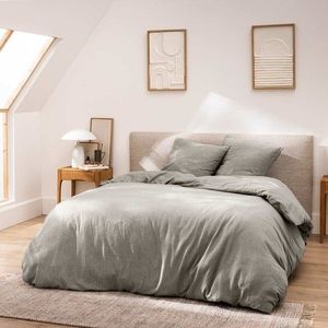 Sivé 3-dielne bavlnené obliečky na dvojlôžko/predĺžené 240x220 cm Meline – douceur d'intérieur vyobraziť