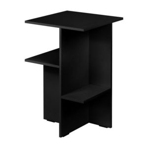 Čierny nočný stolík s poličkami Atik – noo.ma vyobraziť