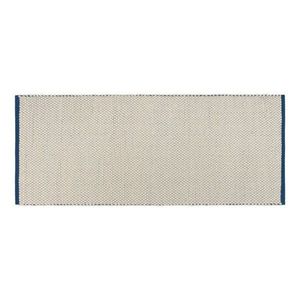 Modrý/béžový ručne tkaný vlnený behúň 80x170 cm Lenu – noo.ma vyobraziť