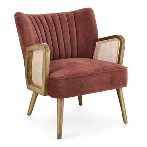 Zamatové kreslo v tehlovej farbe Virna – Bizzotto vyobraziť