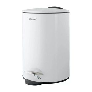 Matne biely pedálový oceľový odpadkový kôš 3 l Tubo – Blomus vyobraziť