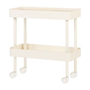 Béžový kovový pojazdný regál 60x62x30 cm Nolle – noo.ma vyobraziť